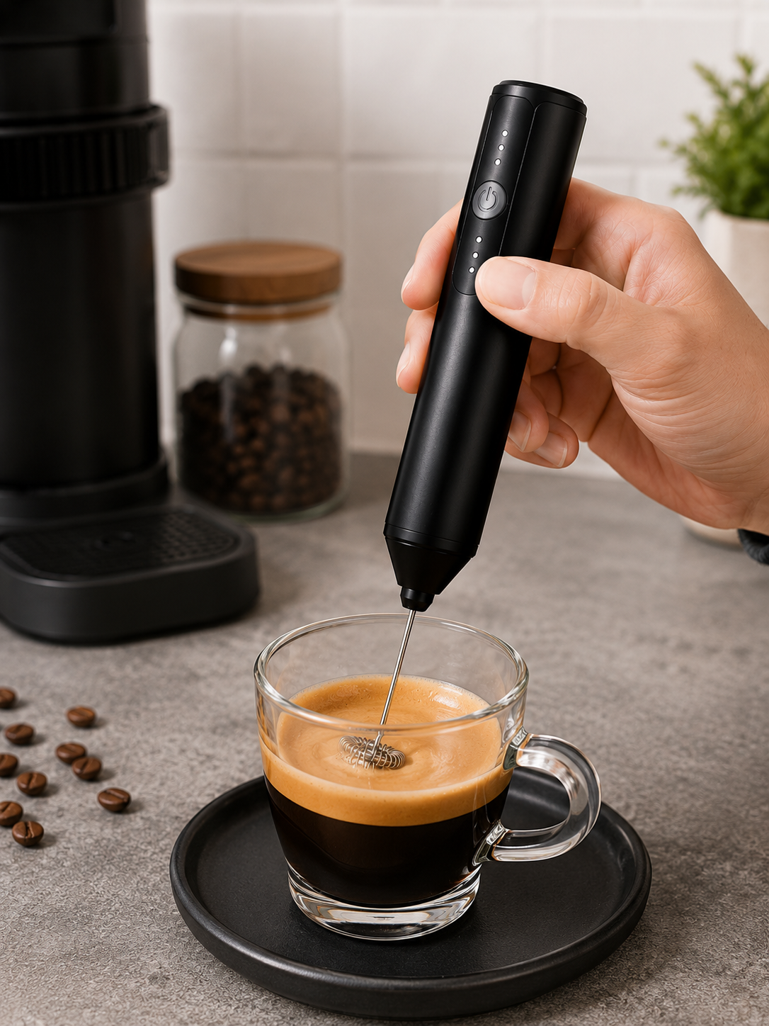 Premium Electric Milk Frother CoffeeOnTheGo