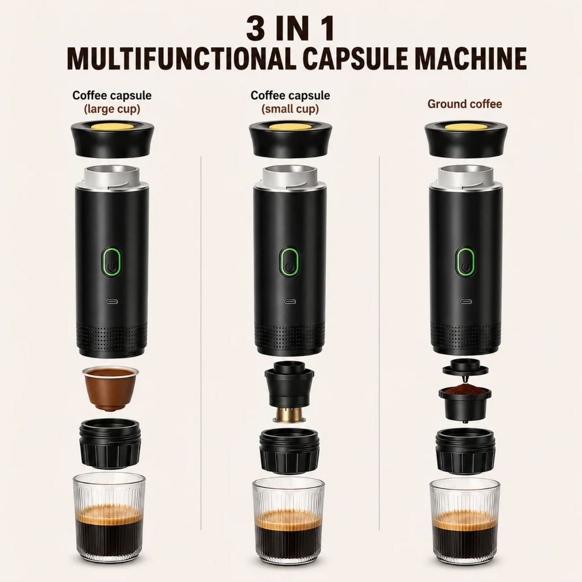 Portable Espresso Machine 3-in-1 Coffee Maker My Store 3